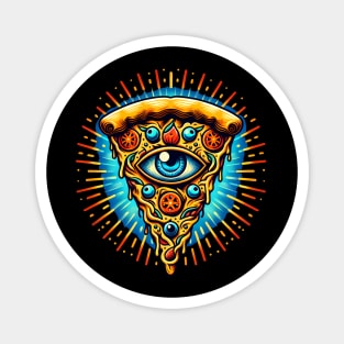 Dizza deity, Funny Pizza Lover Artwork Magnet